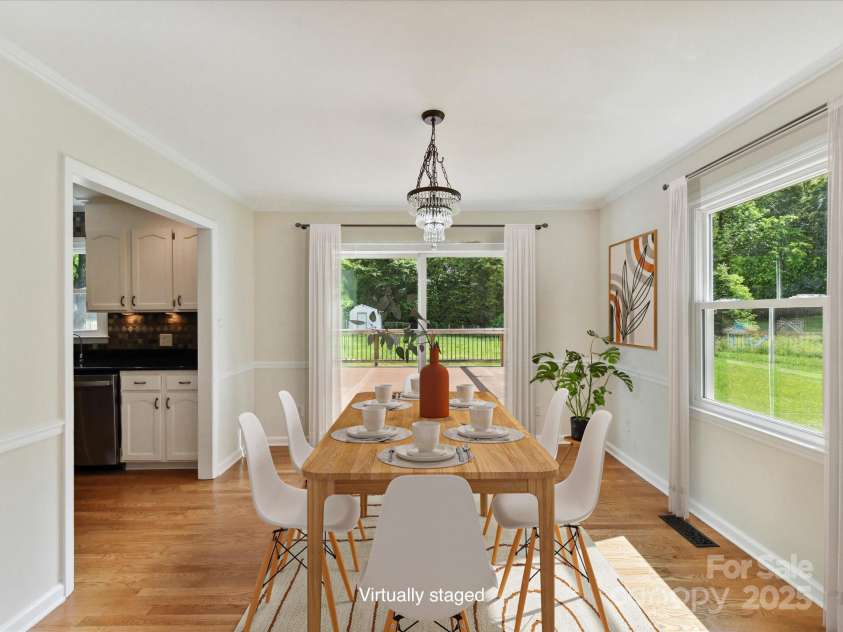 915 Gate Road, Monroe, NC 28112.  MLS# CAR4245908, YatesRealty ID 14460. Sunny dining room (virtually staged)