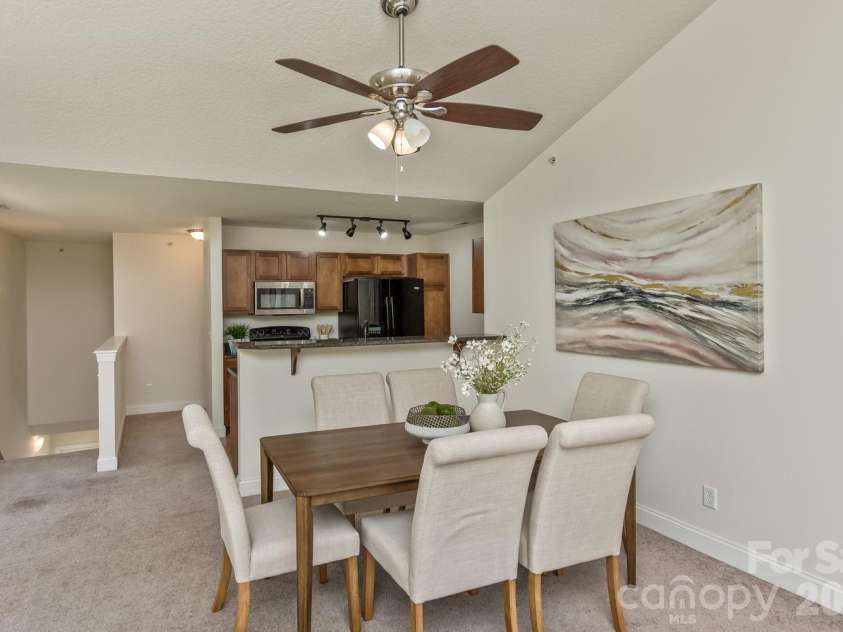 123 Foxden Drive, Fletcher, NC 28732.  MLS# CAR4382716, YatesRealty ID 14485. Dining/Living