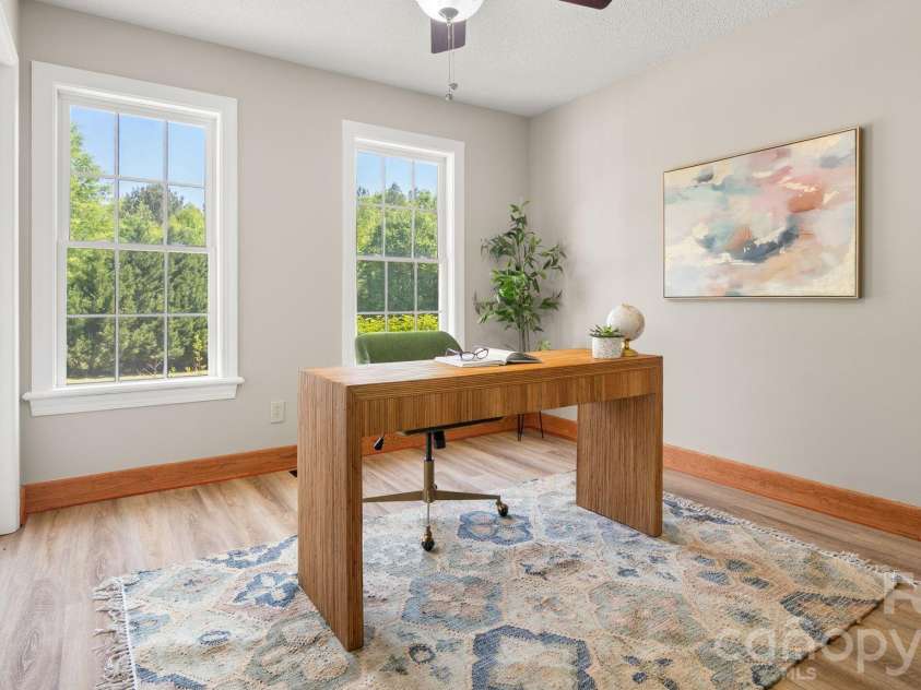 1235 Chatham Lane, Salisbury, NC 28146.  MLS# CAR4367157, YatesRealty ID 14490. 3rd bedroom on main floor staged as a home office is light and bright