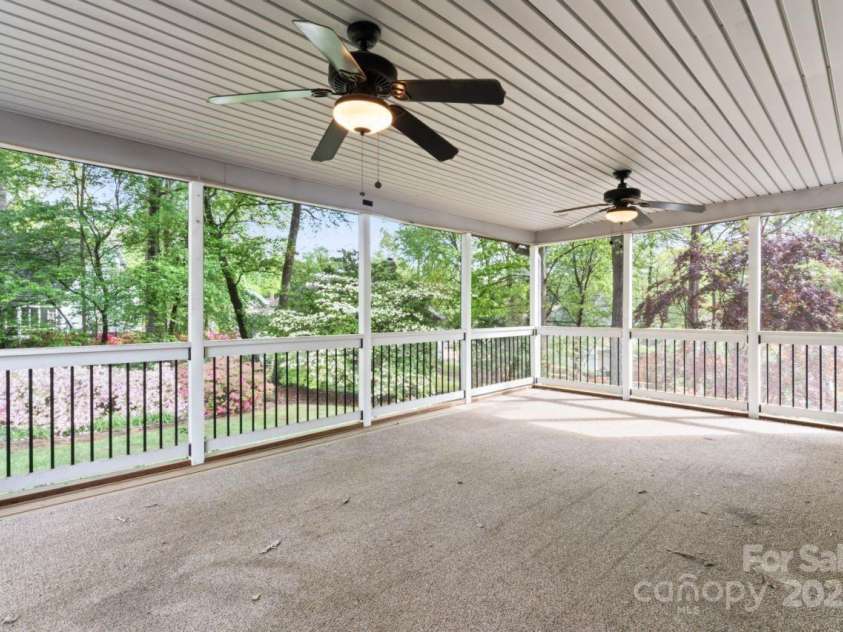 9009 Tayside Court, Huntersville, NC 28078.  MLS# CAR4247048, YatesRealty ID 14496. Screened in porch