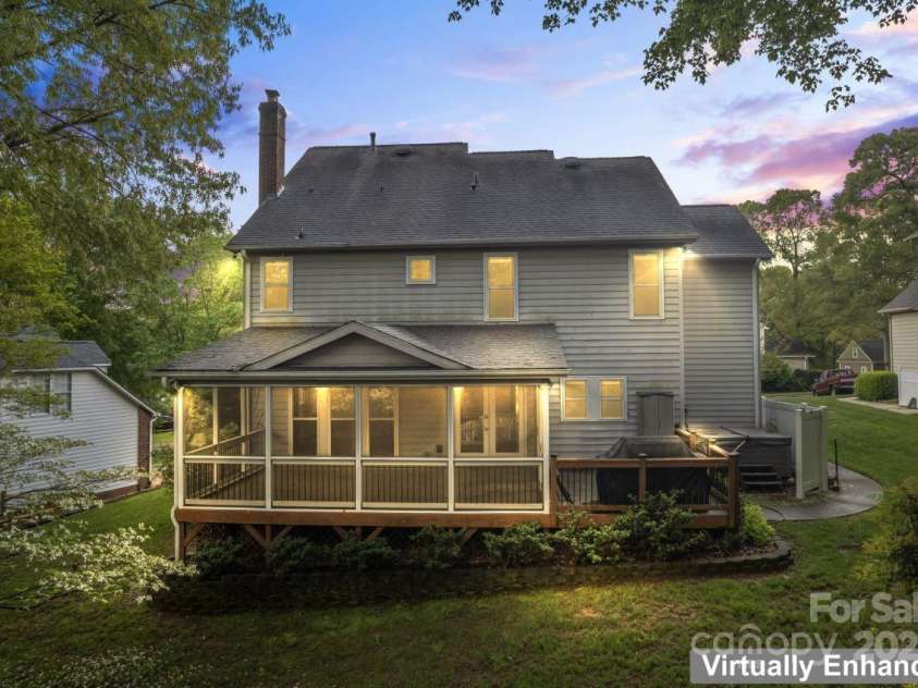 9009 Tayside Court, Huntersville, NC 28078.  MLS# CAR4247048, YatesRealty ID 14496. Virtually enhanced back view