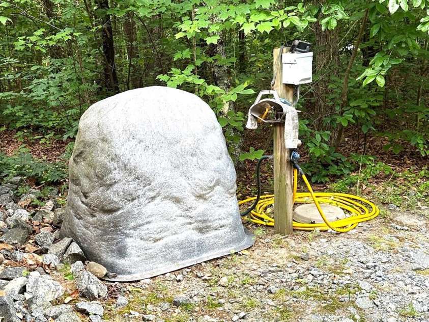 251 Rainbow Rapids Road, Rutherfordton, NC 28139.  MLS# CAR4161687, YatesRealty ID 145. RV hookup to the right of the garage