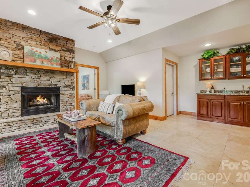32 Zebulon Lane, Mars Hill, NC 28754.  MLS# CAR4417951, YatesRealty ID 1450. 2nd Fireplace