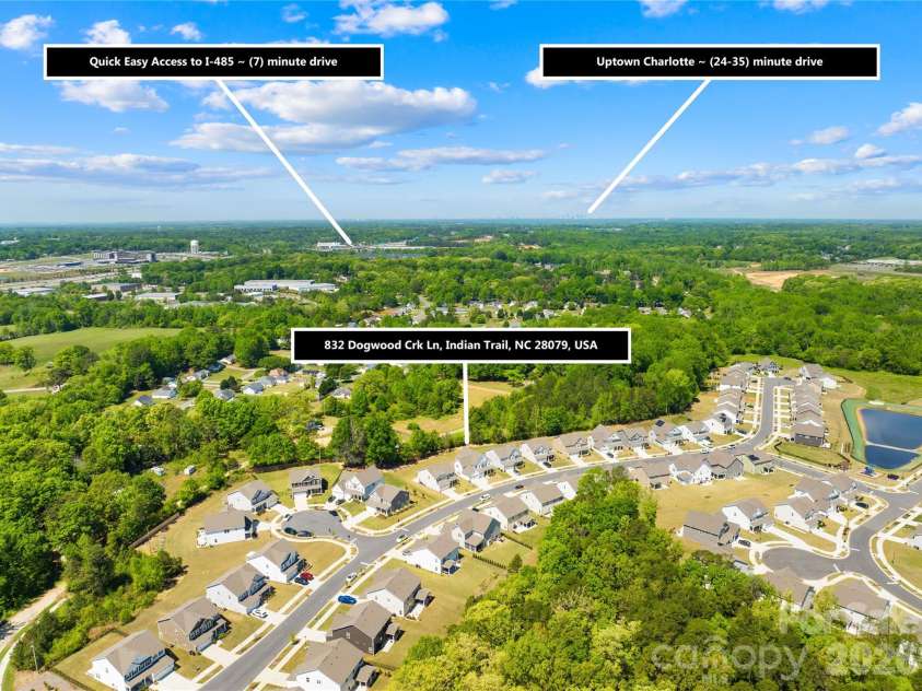 832 Dogwood Creek Lane, Indian Trail, NC 28079.  MLS# CAR4368918, YatesRealty ID 14501. 