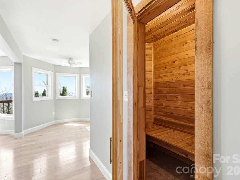301 Forge Crest Drive, Mills River, NC 28759.  MLS# CAR4369584, YatesRealty ID 14515. Lower level sauna