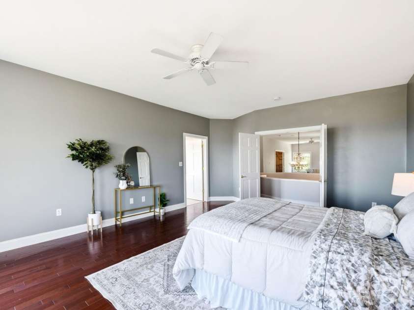 301 Forge Crest Drive, Mills River, NC 28759.  MLS# CAR4369584, YatesRealty ID 14515. Upper level Primary suite bedroom