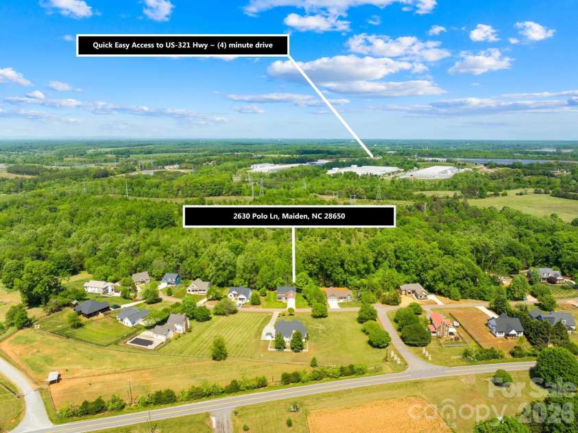 2630 Polo Lane, Maiden, NC 28650.  MLS# CAR4372317, YatesRealty ID 14529. Quick Access to Hwy 321