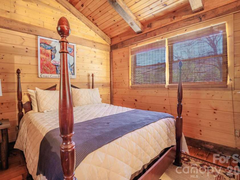 440 Huskey Road, Bryson City, NC 28713.  MLS# CAR4373659, YatesRealty ID 14570. Bunkhouse bedroom