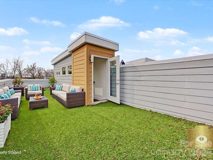 139 Bruns Avenue, Charlotte, NC 28208.  MLS# CAR4350486, YatesRealty ID 14577. Virtually Staged Terrace