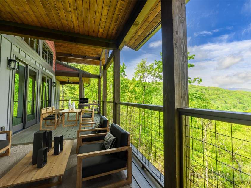 615 Macallan Drive, Waynesville, NC 28786.  MLS# CAR4262771, YatesRealty ID 14638. Rear Deck