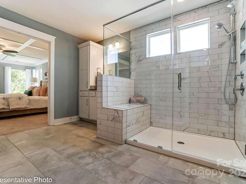 102 Ellsworth Road, Mooresville, NC 28115.  MLS# CAR4216128, YatesRealty ID 14668. Primary Bath features Luxury Shower