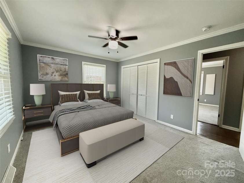 622 University Drive, Rock Hill, SC 29730.  MLS# CAR4259757, YatesRealty ID 14678. *Virtually Staged*-Primary bedroom-3rd angle