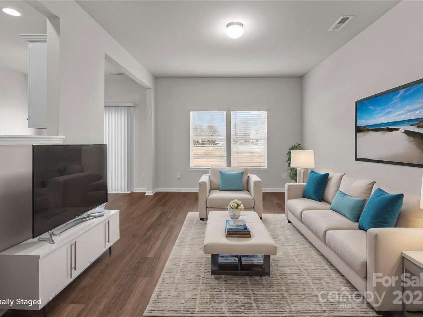 138 Bell Avenue, Albemarle, NC 28001.  MLS# CAR4231198, YatesRealty ID 14696. Virtually Staged - Living Room