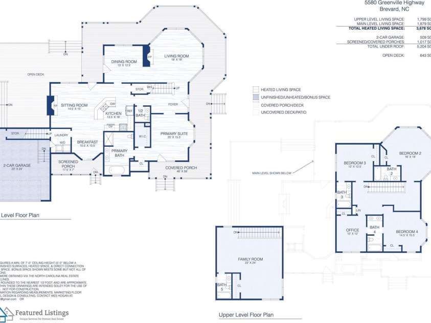 5580 Greenville Highway, Brevard, NC 28712.  MLS# CAR4196657, YatesRealty ID 147. Floor plan