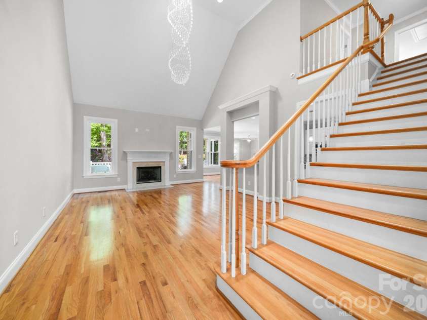169 Winding Creek Drive, Troutman, NC 28166.  MLS# CAR4323292, YatesRealty ID 14707. Stairway