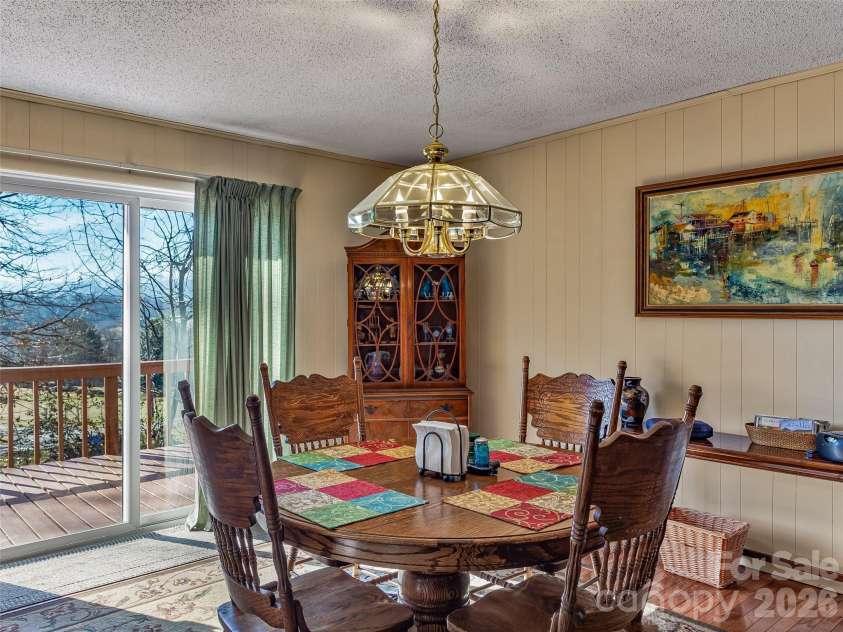 29 Tall Oaks Road, Candler, NC 28715.  MLS# CAR4333653, YatesRealty ID 14716. Winter Mtn views from Dining and Kitchen