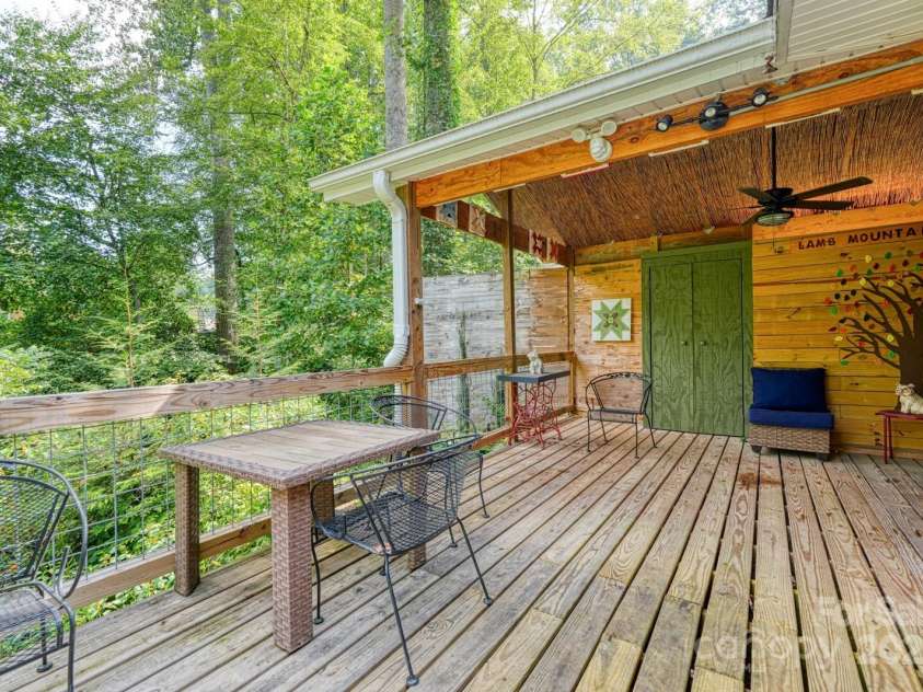 1924 Lamb Mountain Road, Hendersonville, NC 28792.  MLS# CAR4298658, YatesRealty ID 14717. Guest House Porch