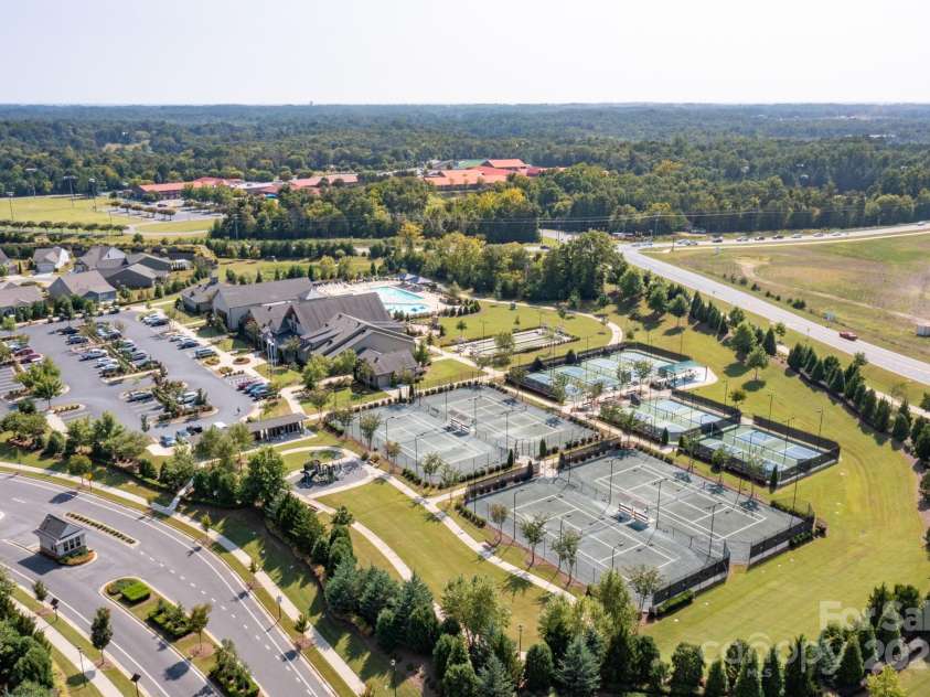 3087 Bartlett Street, Fort Mill, SC 29715.  MLS# CAR4177276, YatesRealty ID 14730. Aerial of Amenity Center