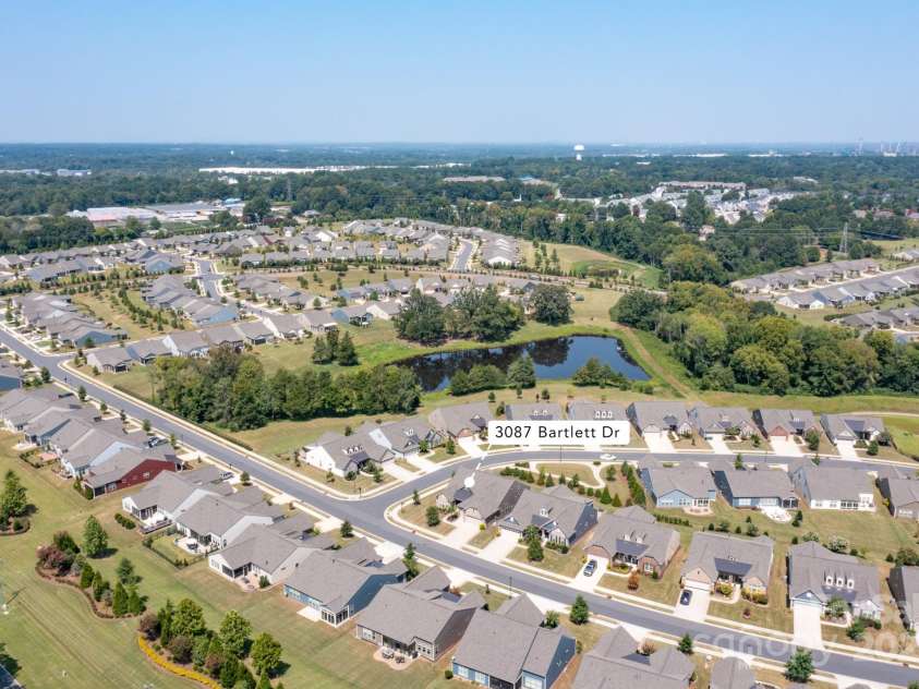 3087 Bartlett Street, Fort Mill, SC 29715.  MLS# CAR4177276, YatesRealty ID 14730. Aerial of Home Location