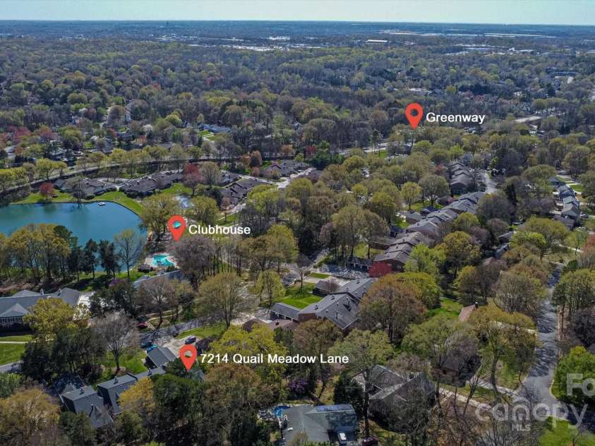 7214 Quail Meadow Lane, Charlotte, NC 28210.  MLS# CAR4227594, YatesRealty ID 14751. 