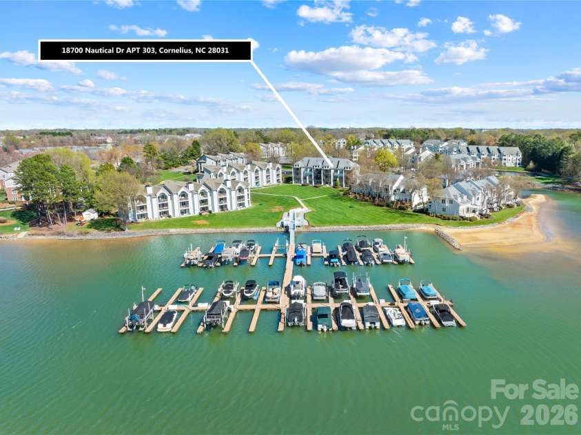 18700 Nautical Drive, Cornelius, NC 28031.  MLS# CAR4357308, YatesRealty ID 14763. Waterfront condo with an amazing location in the heart of Cornelius on lake Norman!