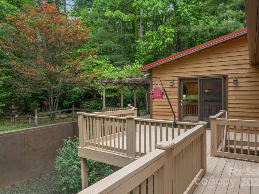 350 Stagecoach Road, Zirconia, NC 28790.  MLS# CAR4262854, YatesRealty ID 14765. Even more deck space.