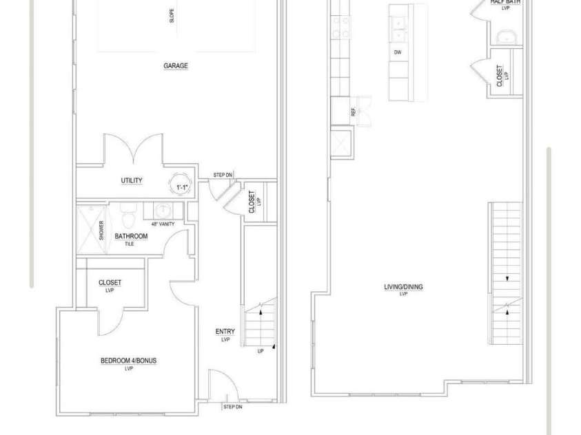 5002 Nimes Road, Charlotte, NC 28208.  MLS# CAR4076271, YatesRealty ID 1477. Floor Plan, showing the lower and main floors (Page 1/2)