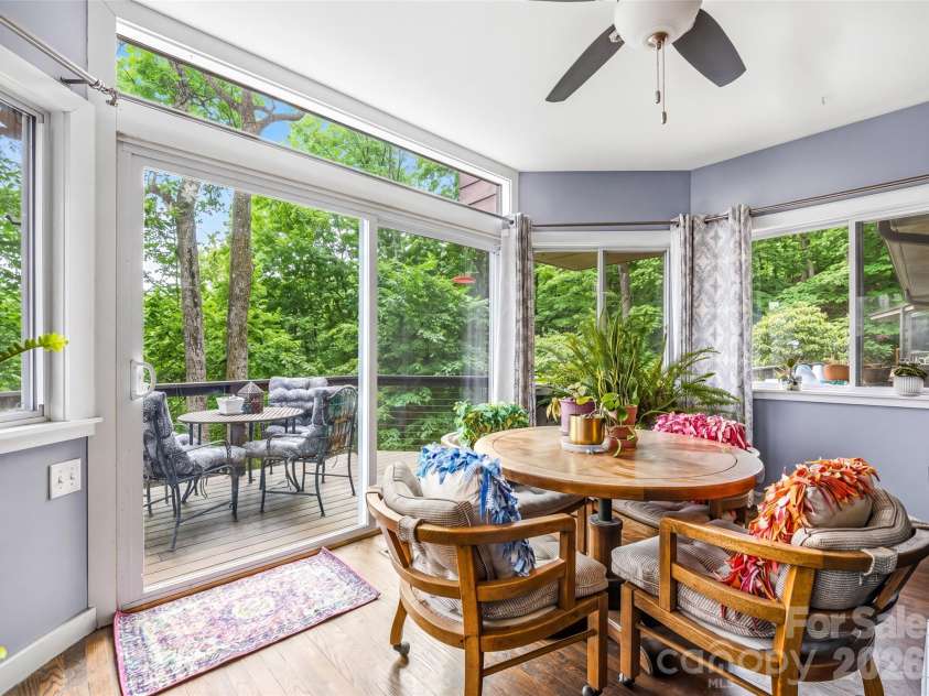198 Brooks Branch Road, Leicester, NC 28748.  MLS# CAR4342516, YatesRealty ID 14773. Breakfast Nook with views!
