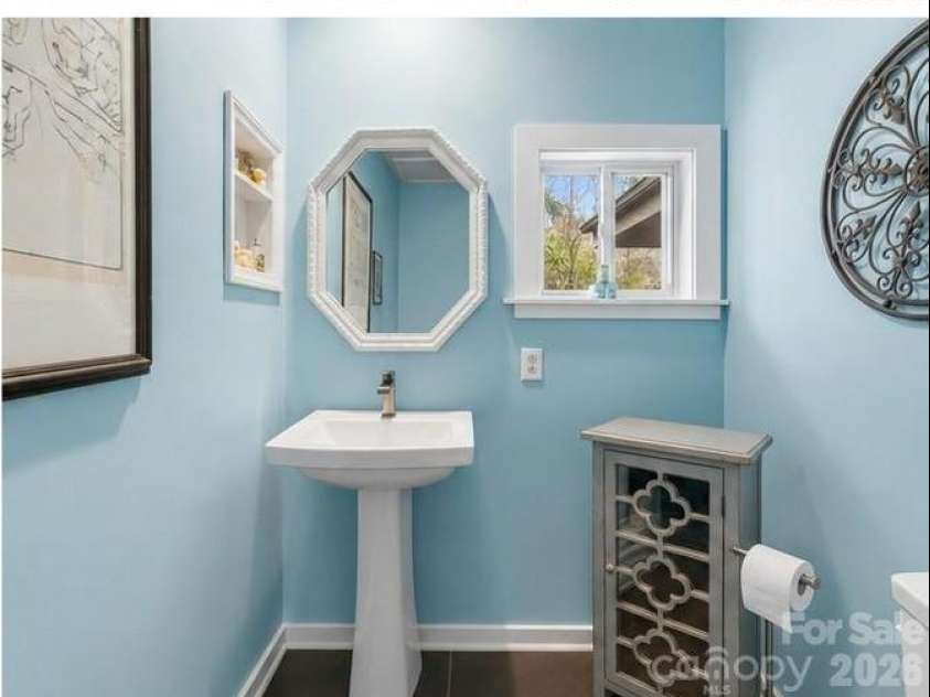 198 Brooks Branch Road, Leicester, NC 28748.  MLS# CAR4342516, YatesRealty ID 14773. Half Bath off the Kitchen