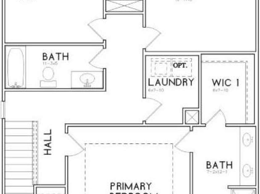 2027 Sadler Woods Lane, Charlotte, NC 28214.  MLS# CAR4263130, YatesRealty ID 14782. Floor plan - Second floor