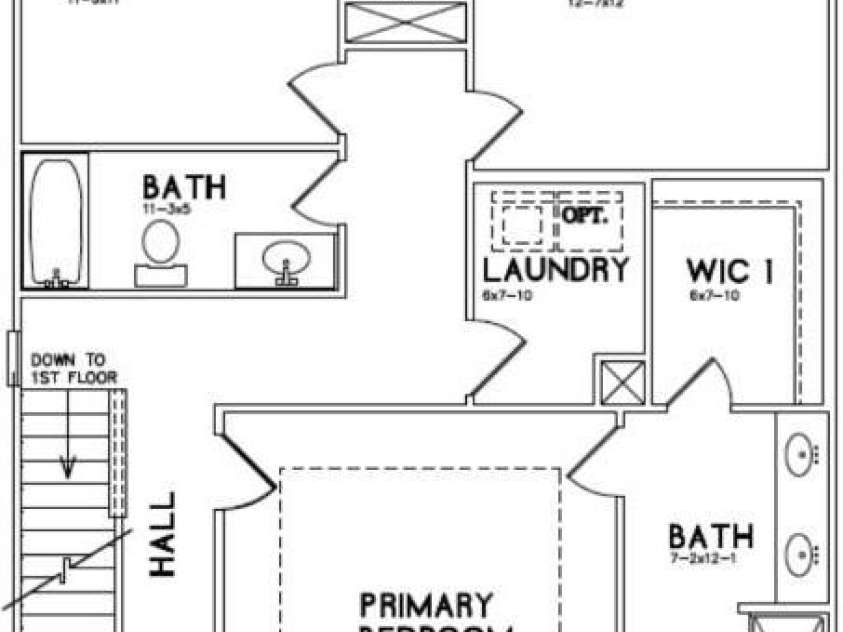 2035 Sadler Woods Lane, Charlotte, NC 28214.  MLS# CAR4263134, YatesRealty ID 14784. Floorplan - Second floor