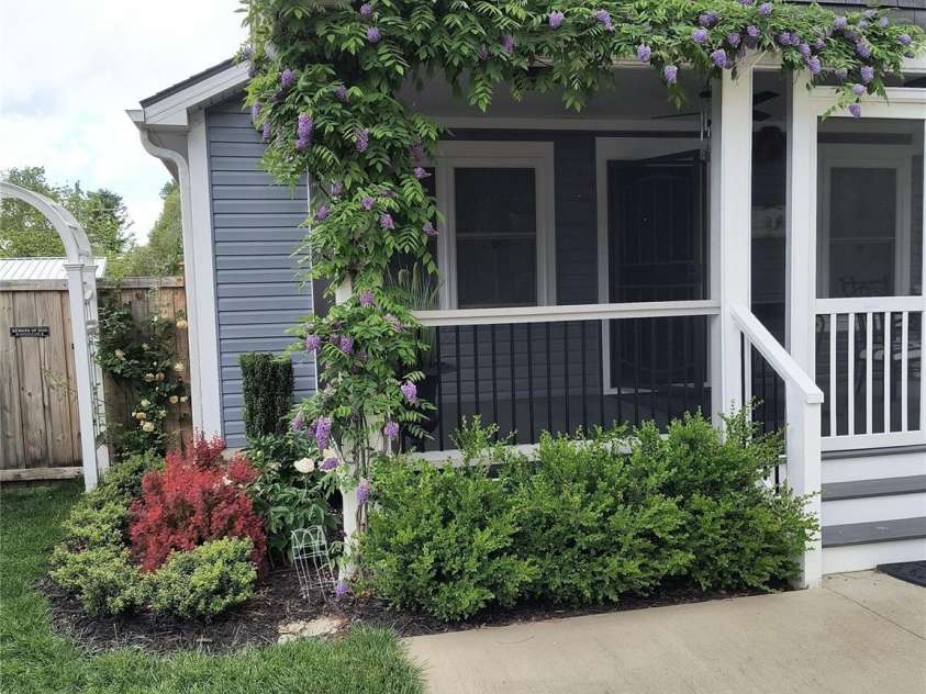 482 Booker Street, Asheville, NC 28803.  MLS# CAR4362039, YatesRealty ID 14819. Wisteria in bloom  
