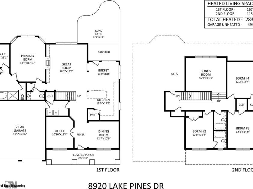 8920 Lake Pines Drive, Cornelius, NC 28031.  MLS# CAR4369266, YatesRealty ID 14825. Floor Plan