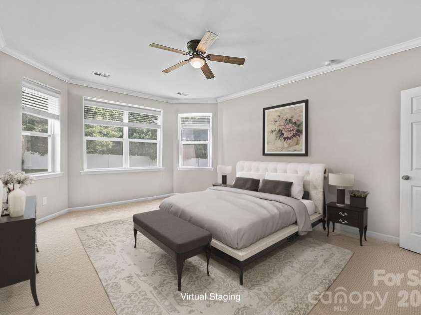 8920 Lake Pines Drive, Cornelius, NC 28031.  MLS# CAR4369266, YatesRealty ID 14825. Primary Suite with bay window seating area.