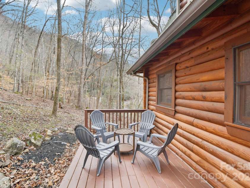 217 Chalet Road, Lake Lure, NC 28746.  MLS# CAR4232804, YatesRealty ID 14846. Back Deck