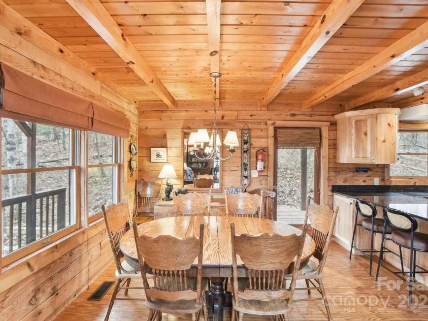 217 Chalet Road, Lake Lure, NC 28746.  MLS# CAR4232804, YatesRealty ID 14846. Dining