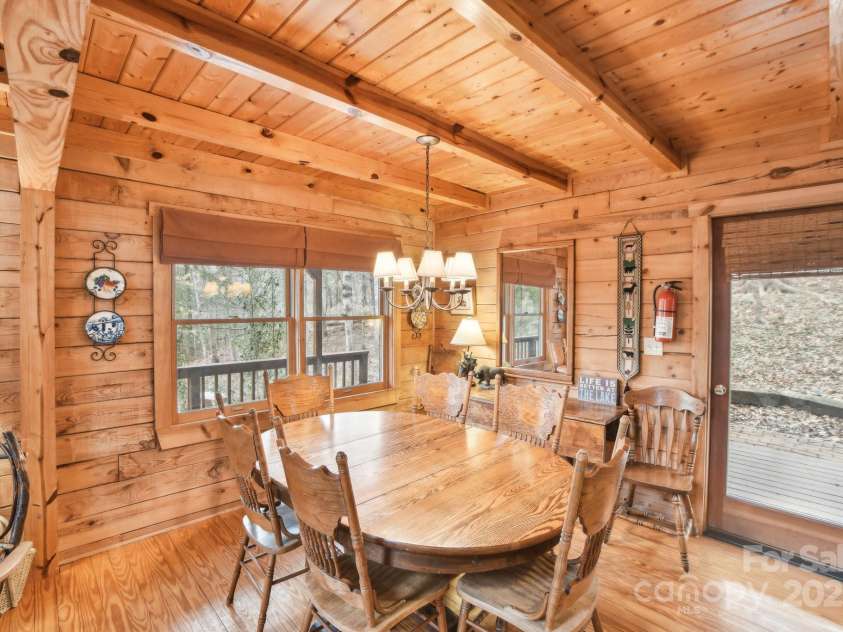 217 Chalet Road, Lake Lure, NC 28746.  MLS# CAR4232804, YatesRealty ID 14846. Dining