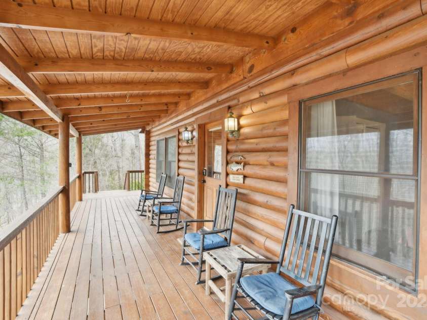217 Chalet Road, Lake Lure, NC 28746.  MLS# CAR4232804, YatesRealty ID 14846. Front Deck