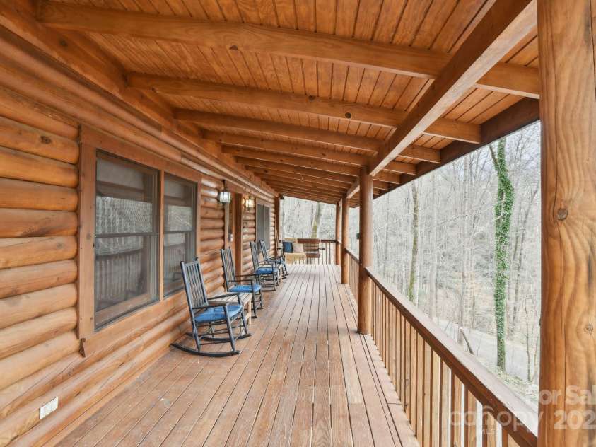 217 Chalet Road, Lake Lure, NC 28746.  MLS# CAR4232804, YatesRealty ID 14846. Front Deck