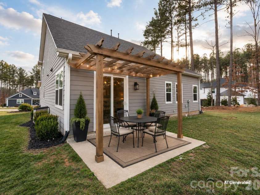 4307 Island Fox Lane, Denver, NC 28037.  MLS# CAR4343092, YatesRealty ID 14853. AI generated outdoor living space