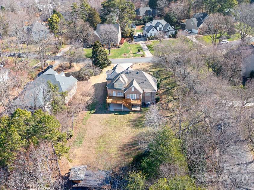 126 Emerald Drive, Mooresville, NC 28117.  MLS# CAR4224232, YatesRealty ID 14855. Aerial of back view