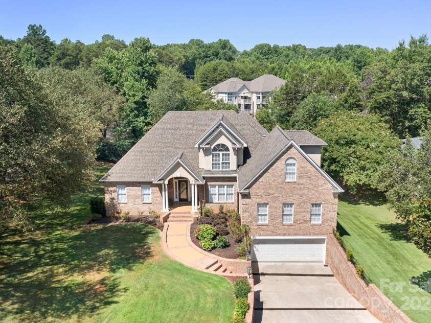 126 Emerald Drive, Mooresville, NC 28117.  MLS# CAR4224232, YatesRealty ID 14855. Aerial of Front of the house