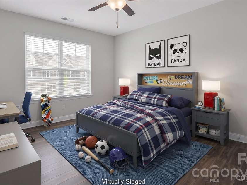 3950 Rothwood Lane, Harrisburg, NC 28075.  MLS# CAR4367827, YatesRealty ID 14857. Virtually staged second bedroom
