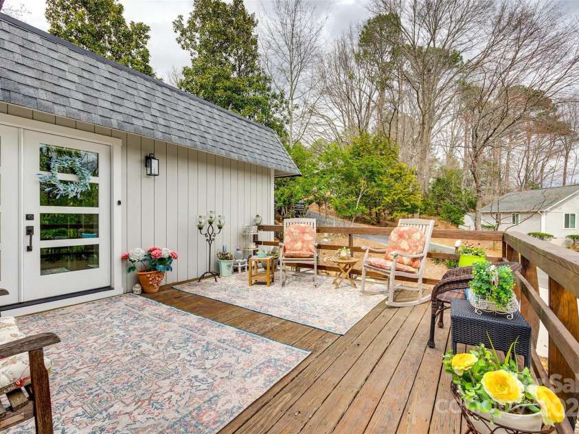 16137 Tana Tea Circle, Tega Cay, SC 29708.  MLS# CAR4227926, YatesRealty ID 14860. Front deck with seasonal views of Lake Wylie
