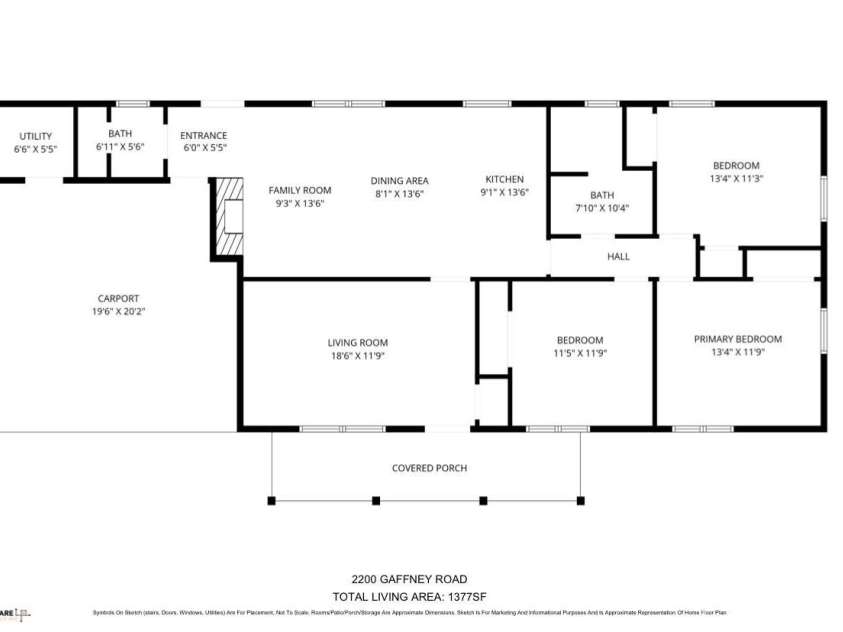 2200 Gaffney Road, Shelby, NC 28152.  MLS# CAR4371064, YatesRealty ID 14868. 