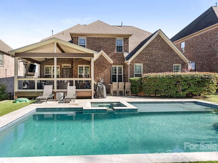 5422 Open Book Lane, Charlotte, NC 28270.  MLS# CAR4352219, YatesRealty ID 14880. REAR POOL DECK