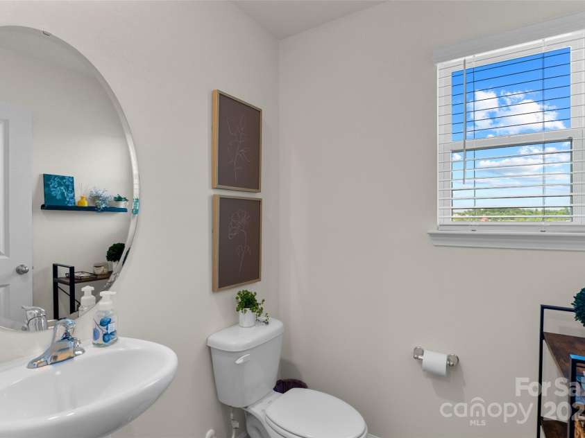 64 Benedict Lane, Weaverville, NC 28787.  MLS# CAR4208936, YatesRealty ID 1490. Main level powder room