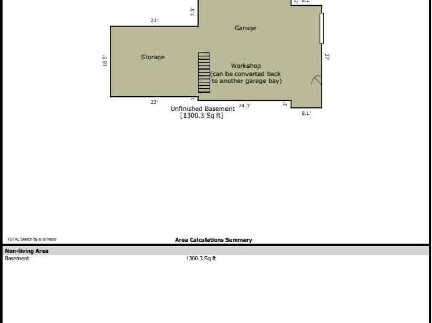 308 Sondley Drive, Asheville, NC 28805.  MLS# CAR4202100, YatesRealty ID 14904. Lower Level Garage/Workshop Floorplan