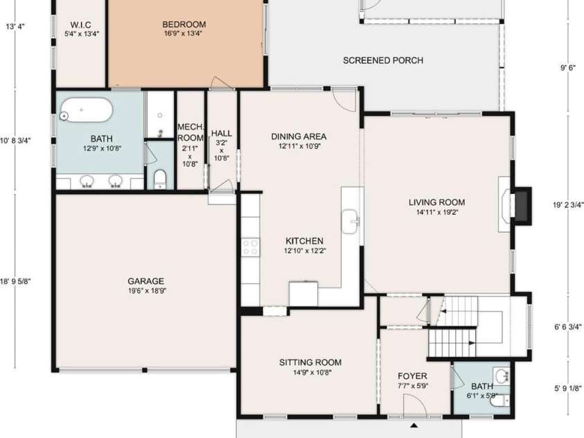 15 Bonnies Lane, Asheville, NC 28803.  MLS# CAR4252426, YatesRealty ID 14917. Main level.