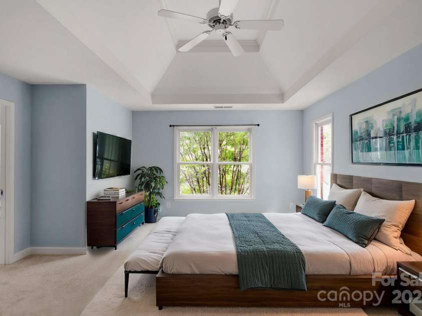 3109 Savannah Hills Drive, Matthews, NC 28105.  MLS# CAR4239036, YatesRealty ID 14925. Primary Bedroom Virtually Staged